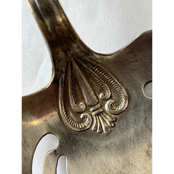 Vintage Raimond Silverplate Casserole Spoon and Fork Rose Floral 2 pc - Picture 7 of 9